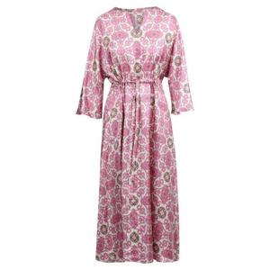 25 FW 에스 막스마라 Fulvia 풀비아 올오버 패턴 브이넥 드레스 핑크 2519221083600