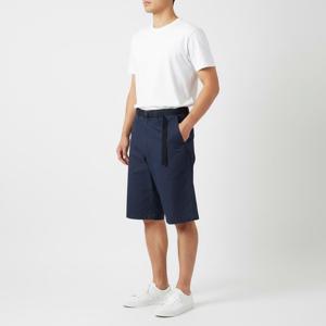 메종키츠네23SS KM01422WW0075 P498 벨티드 쇼츠 다크 네이비