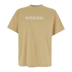 버버리 로고 레터링 크루넥 반팔 티셔츠 8122390 B8626