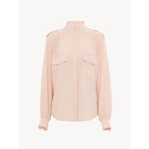 끌로에 만다린 칼라 체스트 포켓 블라우스 CH26SHT20005 6H6