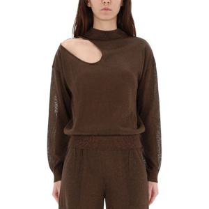 서커스호텔 컷아웃 숄더 비스코스 블라우스 H5WA17 W170