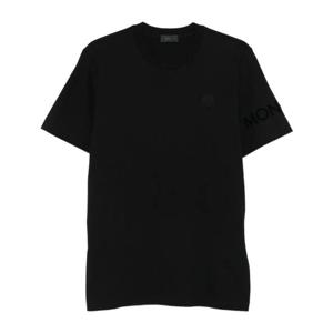 몽클레어 펠트 로고 자수 슬리브 티셔츠 8C0003989AYW 999