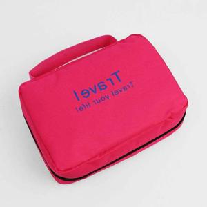 여행용 파우치 핑크 수납 휴대용 멀티워시 수건