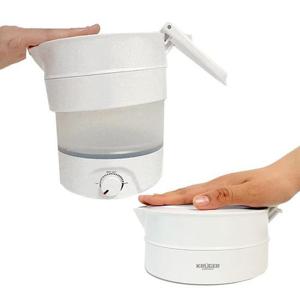 크루거0613 캠핑 여행용 접이식 전기포트 0.8L 접는 전기주전자