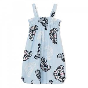 버버리키즈 토마스 베어 면 스모크 드레스 8062546