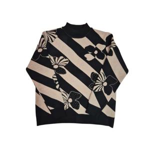 [르니앤맥코이(여성)]큰꽃모양 반목 니트티(MN01KM719FJY)