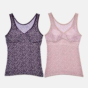 청량한 인견 플라워 노와이어 노몰드 브라런닝 0100sh