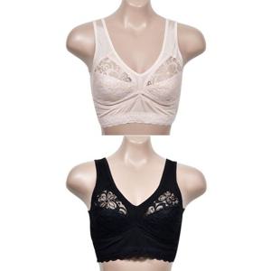 고 편안한 인견 레이스 노와이어 부직포 런닝형 브라