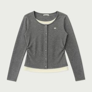 [행텐 틴즈]여성 웨일 레이어드 버튼 가디건_055(10560-131-204-12)