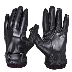 기모안감 인조가죽 방한장갑