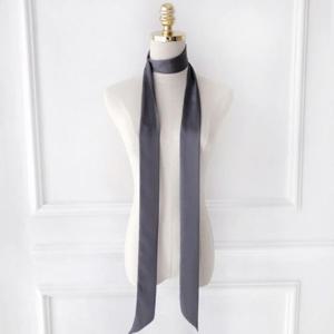 스키니 솔리드 긴 스카프 롱타이