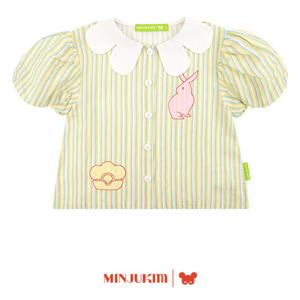 [베베드피노]플로랄 리프 퍼프 슬리브 블라우스 BP32BL720