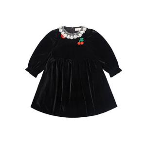 [베베드피노]체리 레이스 벨벳 드레스BP43OP474BK