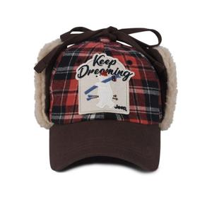 [지프]남여공용 체크 배색 귀달이 모자 (JP4GCU633)