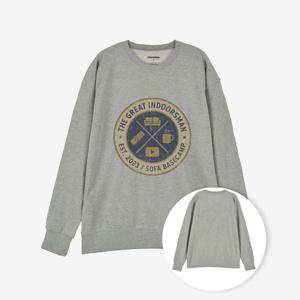 [레노마 옴므]레노마 코지홈 맨투맨 멜란지그레이 RROMTT16A