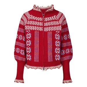 [포커스]눈꽃 나염 퍼프 소매 가디건+보넷 세트 PBINF5W1KC4781