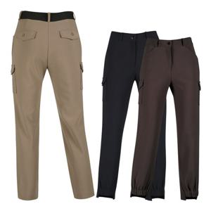 럭스골프 여성 백밴딩 자수 포인트 카고 기모 반조거 팬츠 BMU25W282W