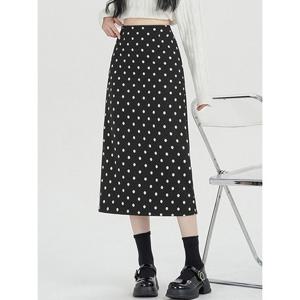 [베나프]도트 미디 스커트_BJ3SR002