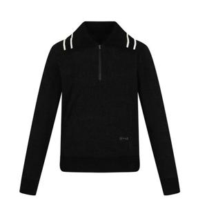 [핑]여성 본딩 카라 반집업 긴팔 티셔츠 121E4TF385_BK_IC