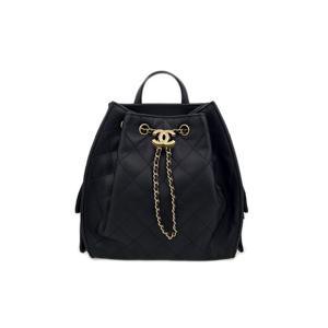 [엘러브] 새상품 샤넬 25백 백팩 미듐 블랙 빈티지금장 캐비어 5ET2034