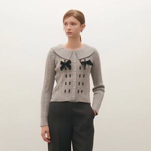 [샤틴]벨벳 리본 포인트 가디건/S254B958A