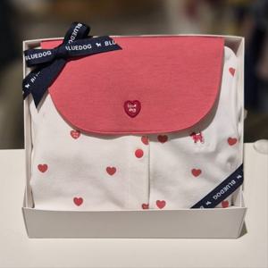 블루독베이비 10 25FW (RD)하트뱀부세트우주복 (045A7004103)