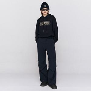 [지오다노] 여성 겨울 기모 본딩 플리스 일자핏 밴딩 파라슈트 팬츠 415930