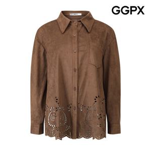 [지지피엑스]펀칭 스웨이드 셔츠 GPBSH007F
