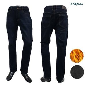 SMJ124k 기모 청바지 슬림핏 남성 본딩 남자 겨울 청바지