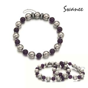 스와니 자수정 M(남성용) 티타늄팔찌/건강팔찌(T000037B)