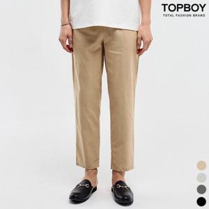 [탑보이][탑보이] 린넨 세미와이드 9부 밴딩 팬츠 (HE004)
