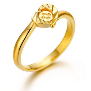 [커플레인] 24K 여자 하트 클로버 순금 반지 3.75g