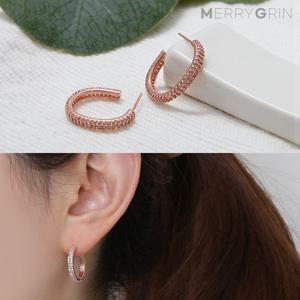 [메리그린] 14K 골드핀 코코 링 귀걸이