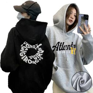 오버핏 기모 후드티 빅사이즈 기모후드 티셔츠/남여공용 후드티