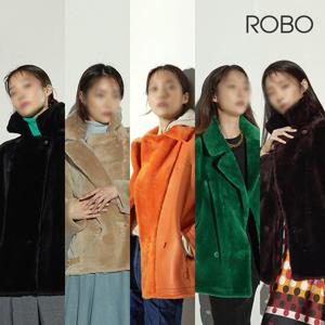 로보 리버시블 더블 버튼 무스탕