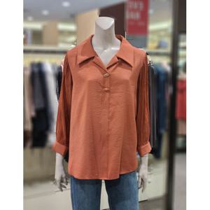 [트리아나]MARIO소고 소매플리츠 블라우스AI3BA07