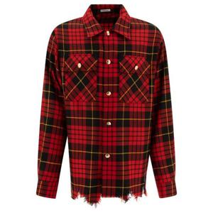 알렉산더맥퀸 남성 레드 체크 무늬 셔츠 자켓 805529QUABW6120