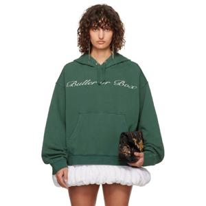 25 FW LAURA ANDRASCHKO 여성 그린 불러 오어 박스 후드티 251318F097000