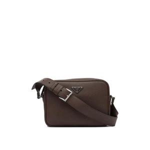 프라다 남성 브라운 가죽 메신저백 2VH1892BBEF0038 V OOO