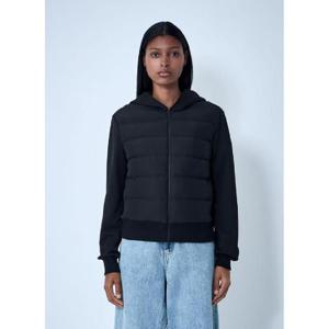 25 FW 몽클레어 여성 퀼팅 후드 가디건  mon0261042blk