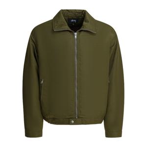 스투시 솔리드 컬러 지퍼 나일론 재킷 1158870403OLIVE GREEN