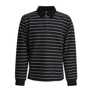 스투시 스트라이프 코튼 폴로 티셔츠 11403720001 BLACK