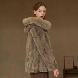 [택가 399,000원]뮤 사가폭스 후드 리버시블 밍크 코트