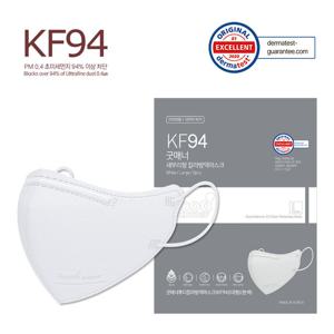 굿매너 KF94 새부리 대형 컬러마스크 화이트 100매(5매입x20)