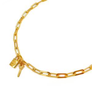 [골드리카]순금 자물쇠 클립체인 목걸이 18.75g+18K잠금