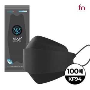 더착한인 하이플 KF94 마스크 대형 블랙 100매