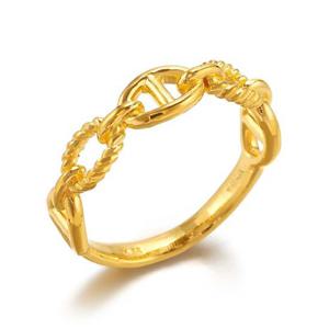 [한국금다이아몬드] 여자 순금 반지 바게트 밀그레인 24K 3.75g 애끼 검지