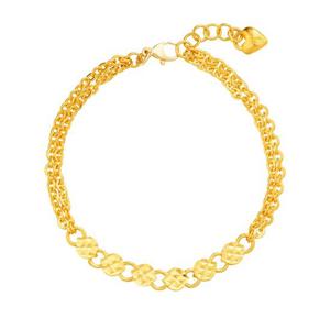 [한국금다이아몬드] 여자 순금 팔찌 코인 테슬 체인 24K 11.25g 18K장식