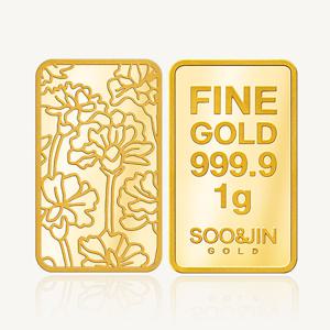 수앤진골드 카네이션 골드바 24K 순금 1g