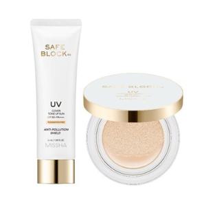 [미샤] 세이프 블록 RX 커버 톤업 선쿠션 + 선크림 SPF50+PA++++